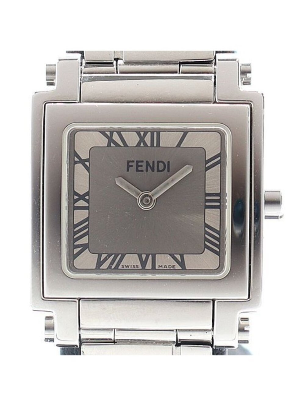 Fendi Quadro Silver Dial Watch